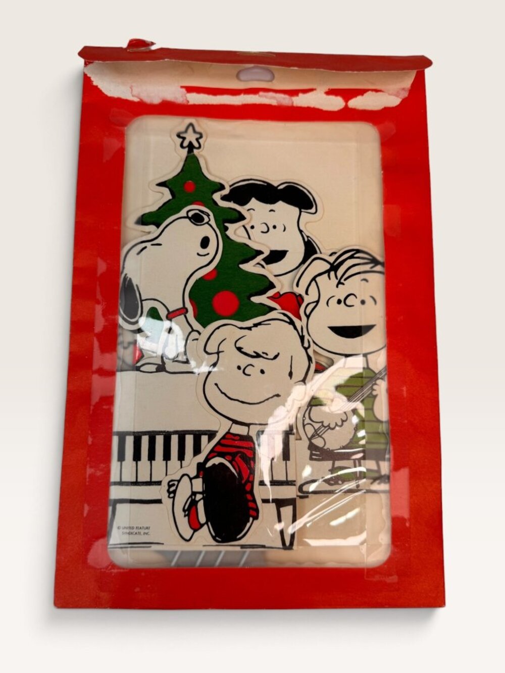 1970s Hallmark Peanuts Christmas Pop Up Centerpiece Snoopy Piano Tree Box